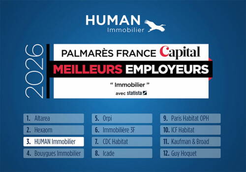 HUMAN Immobilier sacré meilleur employeur de France par Capital
